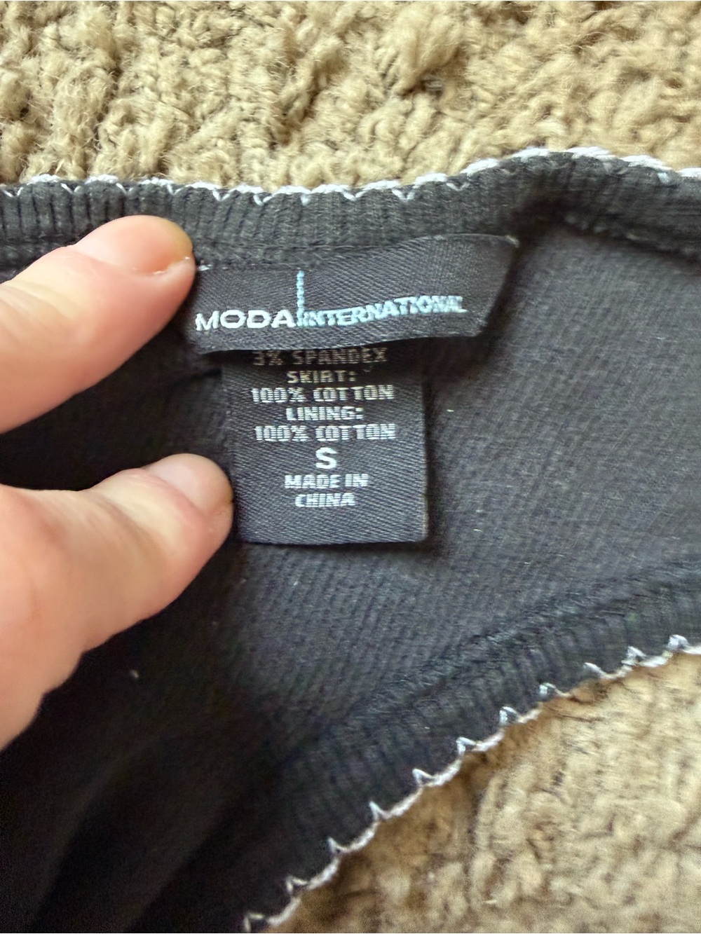 Moda International dress with Crochet Hem small - Picture 5 of 7